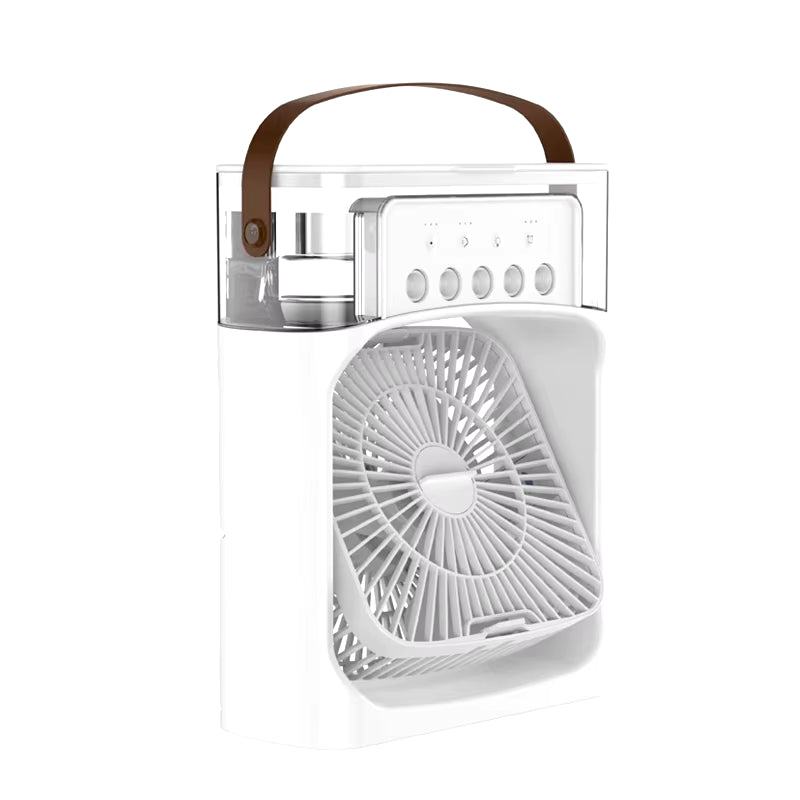 Portable Humidifier Fan Air Conditioners USB Fan Electric Fan LED Night Light Water Mist Fun 3 in 1 Air Cooler Humidifie for Hom