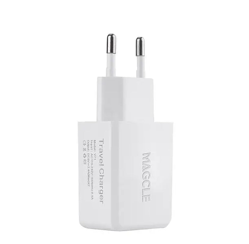Dual USB Charger 5V2.4A Wall Charger for Mobile Phone Dual USB Port Travel Wall Charger Smart Phone USB Charger Adapter